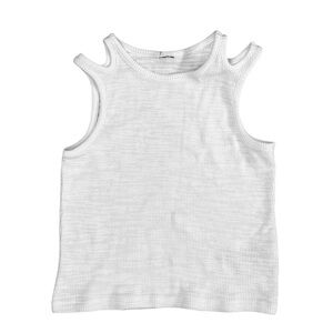 Old Navy | White Sleeveless Ribbed Tank Top, Girl’s Medium (8)